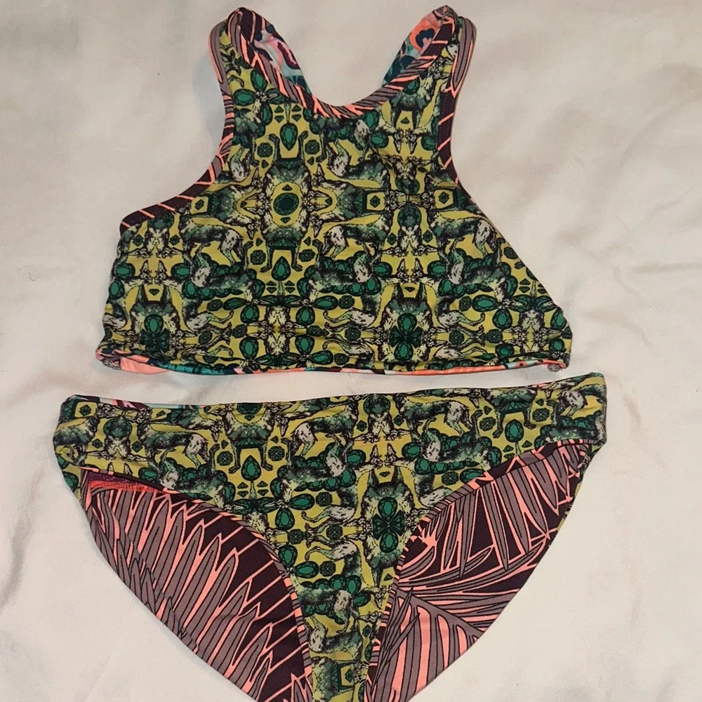 Maaji Bikini 267401 Girl Multi Swim Set
Swimwear- Pink and Green Floral - Picture 5 of 8